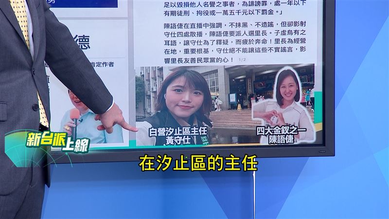 民眾黨初選爆內鬥！陳語倢指控遭黃守仕抹黑「未婚生子」怒退選。(圖/新台派上線)