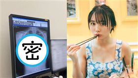 豐島心櫻在社群平台曬出胸部X光片，沒想到粉絲目光聚焦在完美胸型。（翻攝X@CocoroToyoshima、翻攝IG@cocorotoyoshima）