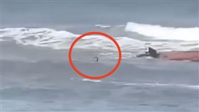 南寮漁港,舢舨船,測浪,翻覆（圖／釣客提供）