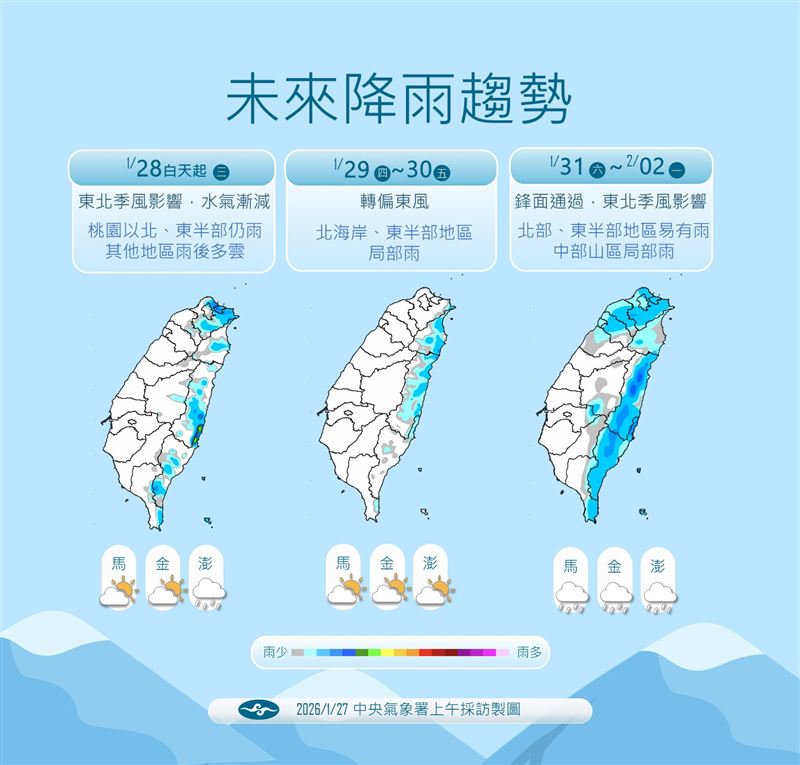 未來降雨趨勢。（圖／氣象署提供）