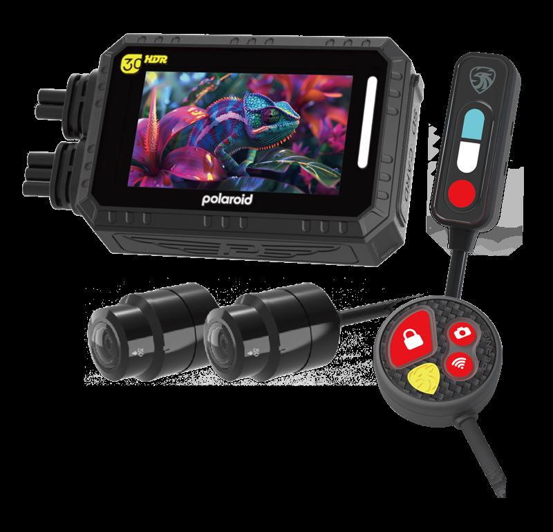 Polaroid寶麗萊MS283WGS雙鏡頭行車記錄器，建議售價$5990。（圖／聯鎧電子提供）