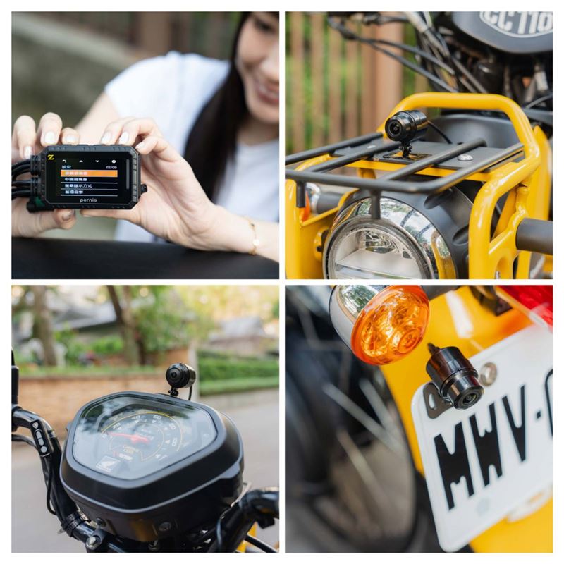 MZ2023WGS添加180度環視鏡頭解決傳統雙鏡頭行車紀錄器無法涵蓋的側向盲區，進一步使行車紀錄影像更無死角。（圖／聯鎧電子提供）