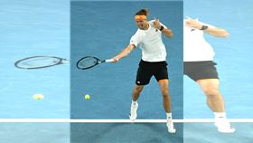 茲韋列夫（Alexander Zverev）闖入澳網四強。（圖／翻攝自X平台 @AustrailianOpen）