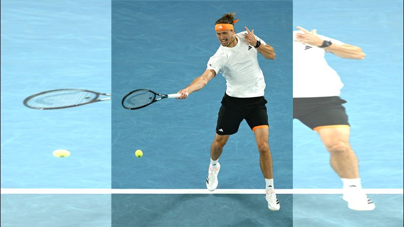 茲韋列夫（Alexander Zverev）闖入澳網四強。（圖／翻攝自X平台 @AustrailianOpen）