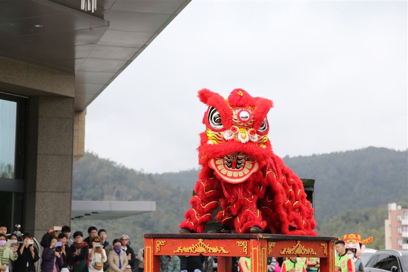 雲品溫泉酒店大年初一以舞獅喜迎春為傳遞新春祝福。（圖／飯店旅宿業者提供）