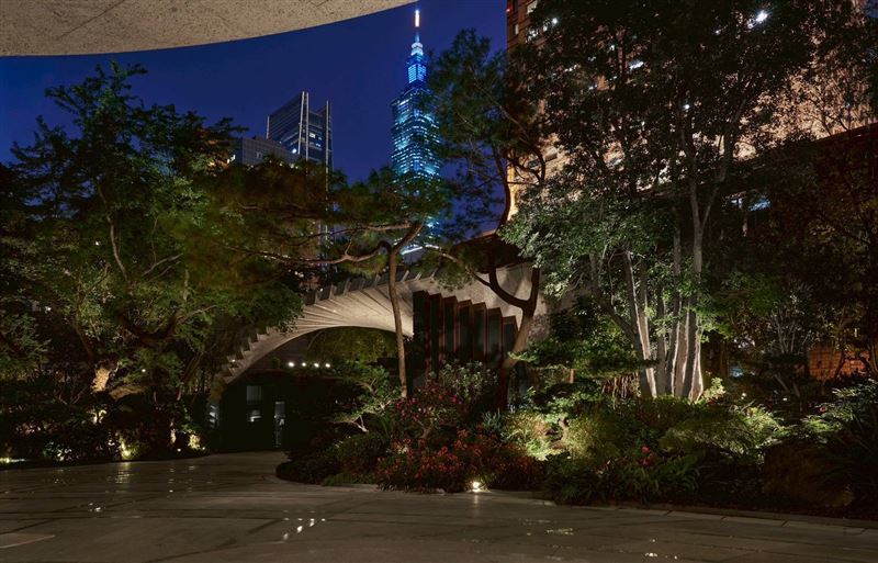 夜晚的陶朱隱園相當優美。（圖／中工提供）