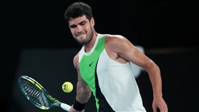 球王艾卡拉茲（Carlos Alcaraz）晉級澳網4強。（圖／美聯社／達志影像）