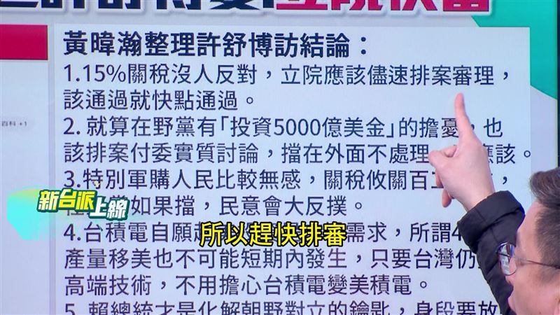 全國商業總會理事長、國民黨大老許舒博公開向藍營立委喊話「盡速排審」。 (圖/新台派上線）