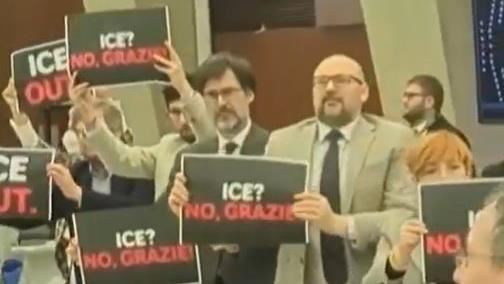 義大利官員反對ICE出席冬季奧運。（圖／翻攝畫面）