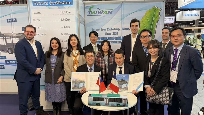 台灣技術輸出歐洲　氫谷動能展示整車實力