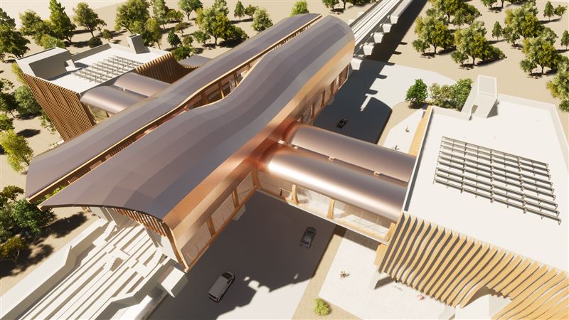 捷運三鶯線延伸八德段邁向新里程，新北市經費審議報告已提報中央，預計今年上半年可招標，最快2034年順利通車。（模擬圖／新北捷運局提供）