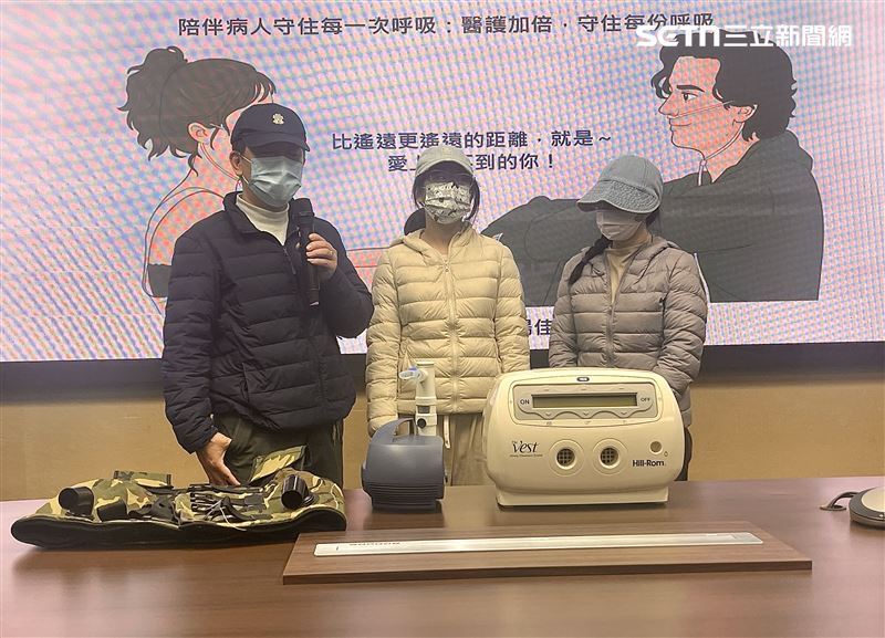 林小妹（中）已接受治療7年，目前肺功能達109.8％，甚至優於一般同齡族群（圖／記者蔣季容攝影）