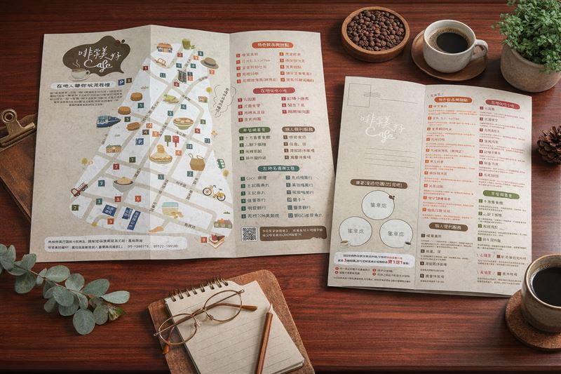「啡常美好」旅遊地圖。（圖／品牌業者提供）
