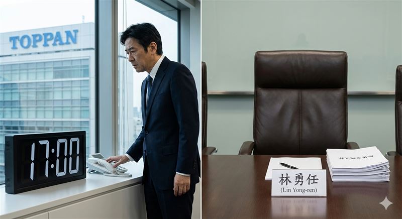 一場原本看似單純的台日股權轉讓案，如今卻演變成一場誠信崩盤的信任危機。知情人士爆料，代表買方協商的竟是因掏空案遭判刑 6 年的爭議人物林勇任，他在交割日當天「神隱」，惹怒日商！（圖／AI生成圖）