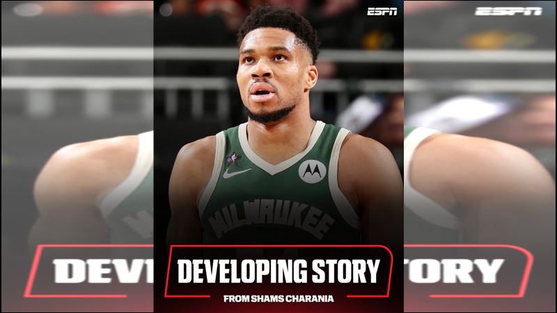 公鹿有意兜售「字母哥」安特托昆博（Giannis Antetokounmpo）。（圖／翻攝自X平台 @ShamsCharania）