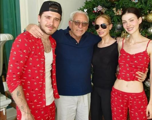 布魯克林（左起）日前和老婆、岳父、岳母合照。(圖／翻攝自IG）