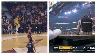 東契奇投完三分球「踩空」　湖人30分慘敗