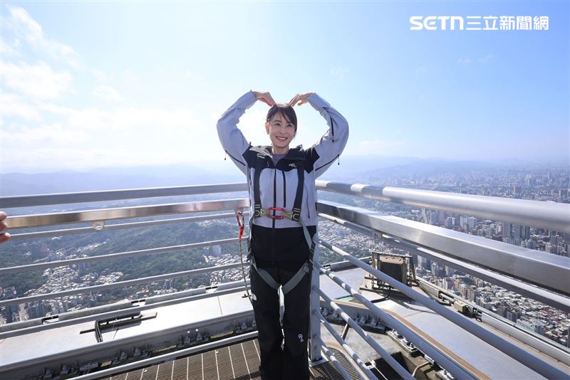 賈永婕表示，未來不會再開放攀登好手徒手攀台北101。(圖／記者鄭孟晃攝影）
