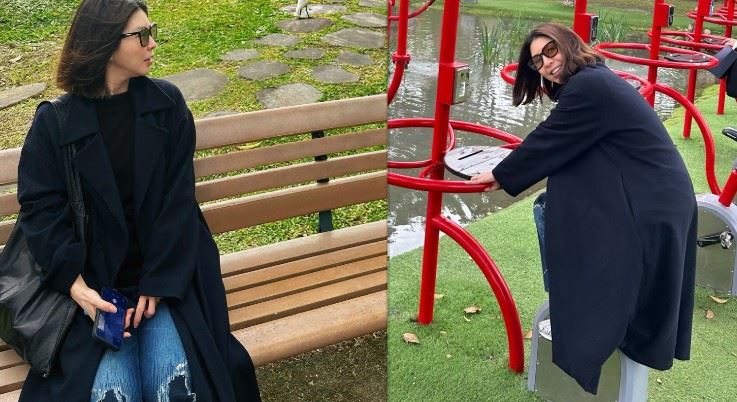 照片中，許茹芸素顏入鏡，氣色與膚況依舊在線，完全看不出已年過半百。（圖／翻攝自許茹芸FB）