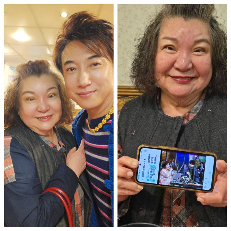 陳鴻跟秦菲菲合照。（圖／翻攝自臉書）