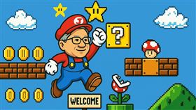 美食瑪利歐、黃仁勳、AI教父、輝達（圖／AI製圖） 