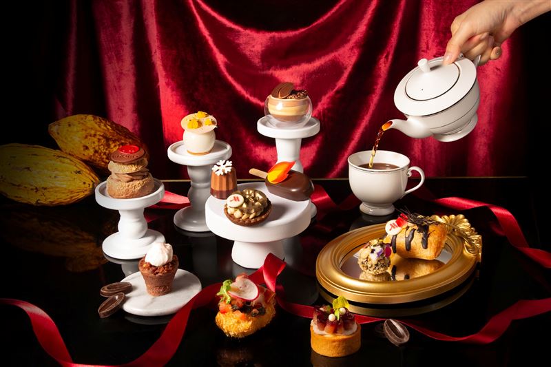 台北萬豪Lobby Lounge「魔幻巧刻」雙人下午茶。（圖／飯店旅宿業者提供）