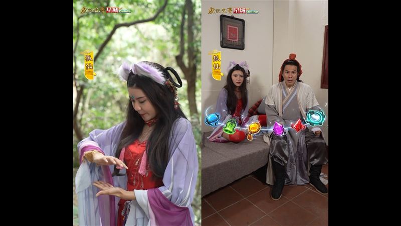 戲劇完整呈現了遊戲中狐仙的出招手勢及遊戲特效，引起玩家共鳴。（圖／截自影片）