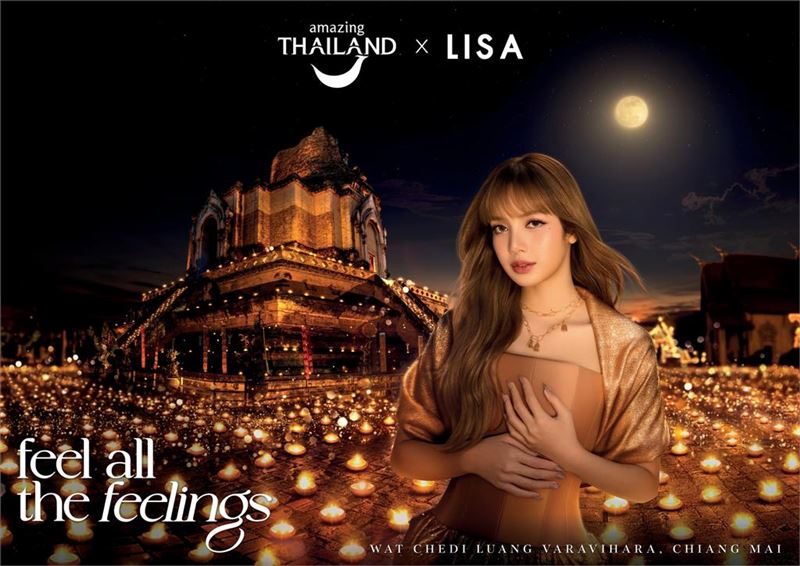 Lisa受邀擔任「驚豔泰國大使」。(圖/翻攝自IG @tourismthailand)