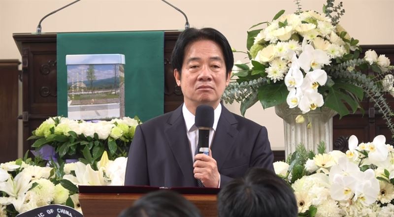 賴清德表示，劉金獅雖然已經離我們而去，但是他所打下民主台灣的基礎會流傳永世，我們也必須繼承他的精神，繼續為台灣打拚。（圖／翻攝畫面）