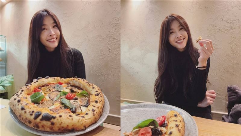 小嫻表示義大利披薩治好她的食慾不振。(圖/翻攝自IG)