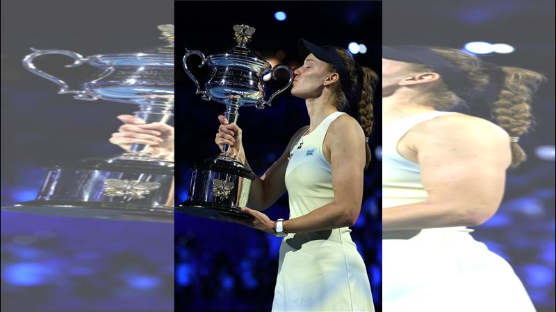 芮芭奇娜（Elena Rybakina）奪下澳網冠軍。（圖／翻攝自X平台 @AustralianOpen）