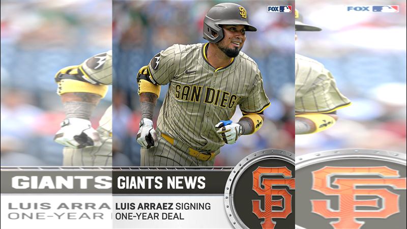 阿瑞耶斯（Luis Arraez）1年約加盟巨人。（圖／FOX Sports: MLB）