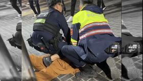 員警,袈裟,情緒,網路,法號,和尚,轎車,酒測,崇德殯儀館,壓制（圖／翻攝自Threads @sup5801_）