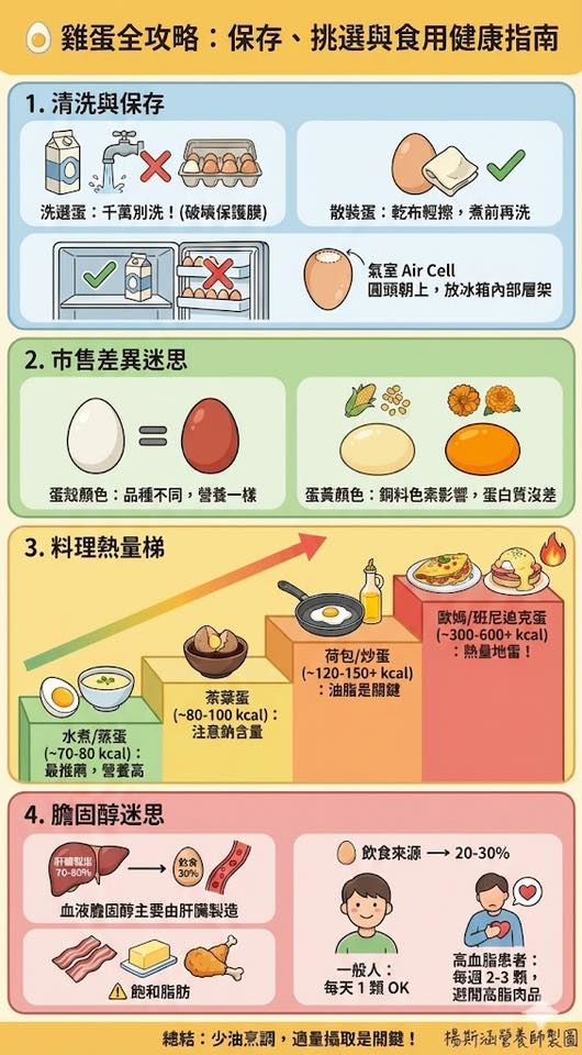 雞蛋常見迷思。（圖／翻攝自臉書楊斯涵營養師的美味生活）