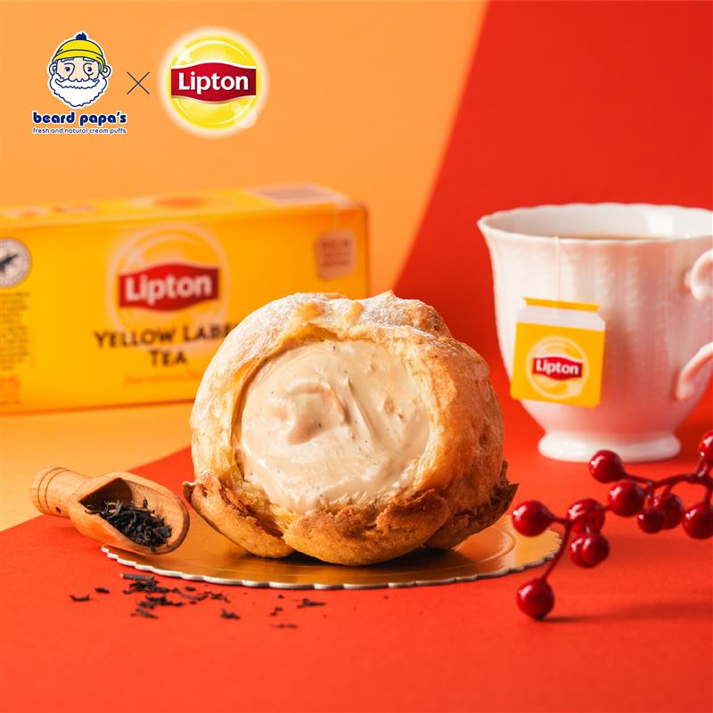 立頓奶茶泡芙，販售期間：2/1~2/28。（圖／品牌業者提供）