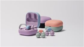 LinkBuds Clip時尚小巧外型搭配繽紛色彩的耳墊和充電盒果凍套。