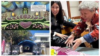 余祥銓太岳母告別式一片花海　小元寶奔喪