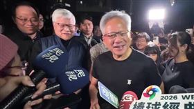 AI 雙雄同框慶功！黃仁勳、魏哲家私廚宴預告：2026會是破紀錄之年。(圖/三立電視)