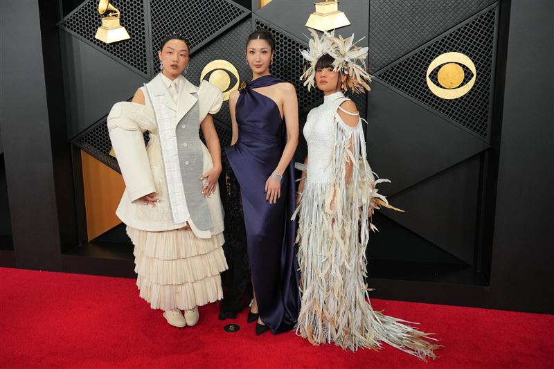 Kpop獵魔女團歌曲〈Golden〉奪下葛萊美「最佳視覺媒體歌曲」獎。（圖／美聯社／達志影像）