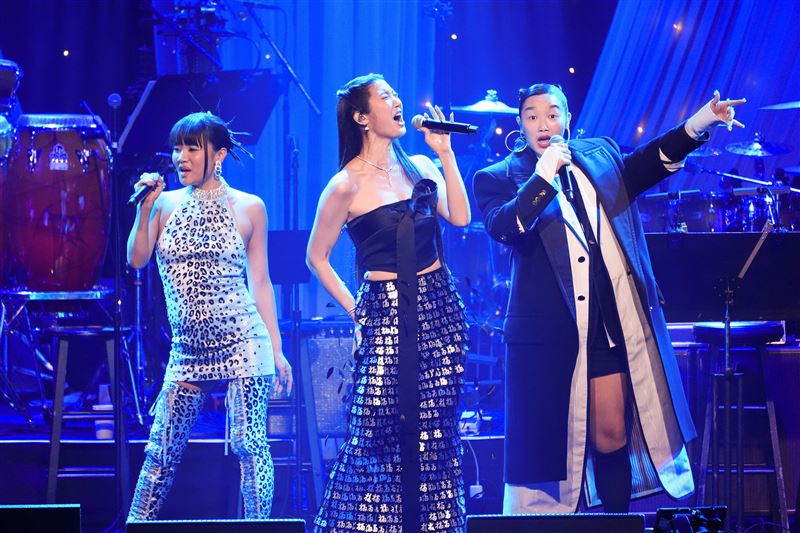 Kpop獵魔女團歌曲〈Golden〉實際演唱者為EJAE、Audrey Nuna與Rei Ami。（圖／美聯社／達志影像）