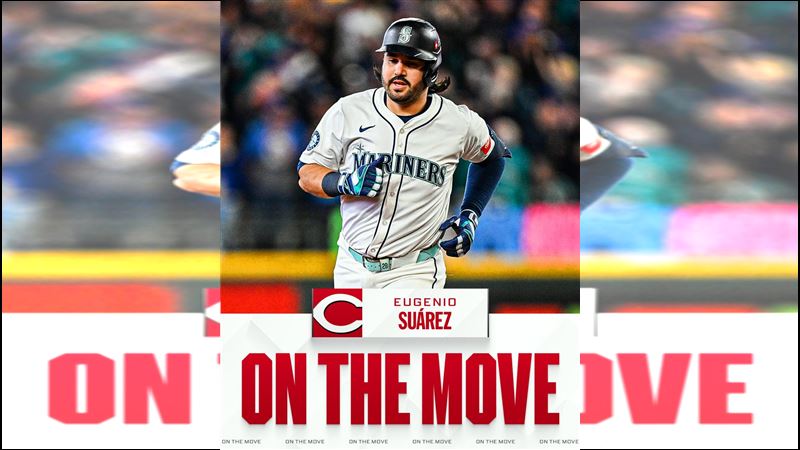 蘇瓦瑞茲（Eugenio Suarez）加盟紅人。（圖／翻攝自MLB X平台）