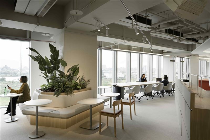 貳樓總部「好日空間」遷移北士科，河濱跑道環繞、將運動變成生活的一環。（圖／品牌業者提供）