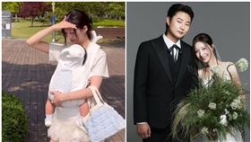 南韓人氣網紅金智妍相甜美補辦婚宴短短1個月就離婚。（翻攝自金智妍IG）
