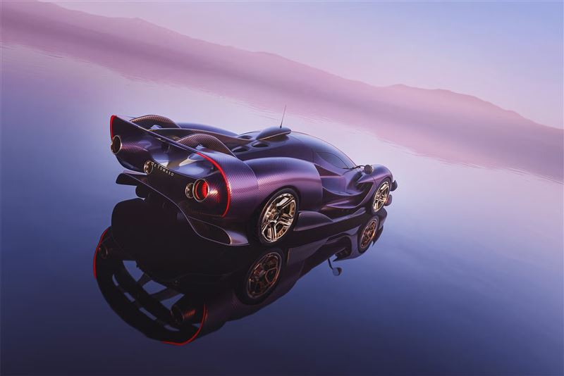 De Tomaso P900配備主動式尾翼。(圖/翻攝De Tomaso網站)