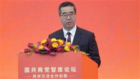 中國國民黨副主席蕭旭岑國共兩黨智庫論壇「兩岸交流合作前瞻」3日在北京中國大飯店舉行。圖為蕭旭岑致詞。中央社記者呂佳蓉北京攝　115年2月3日