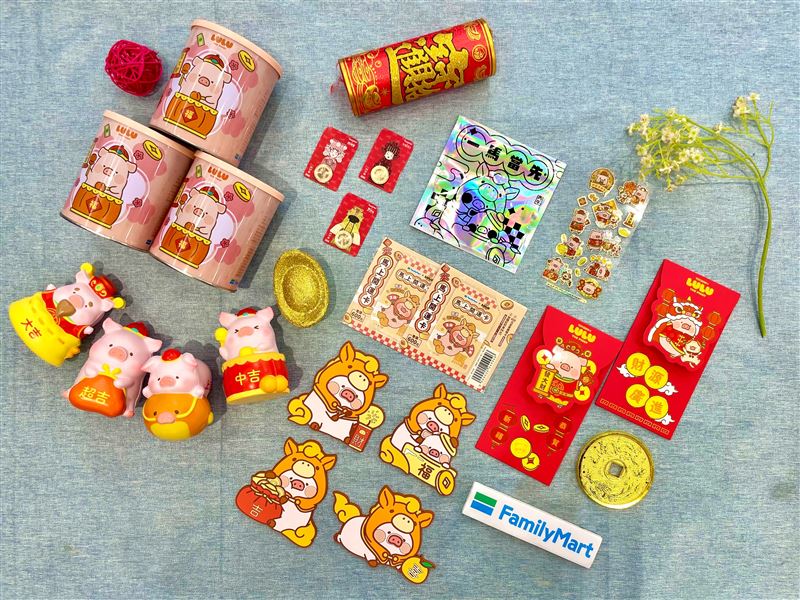 全家便利商店今年攜手療癒系IP「罐頭豬LuLu」化身吉祥擔當，打造全方位春節應援計畫。（圖／品牌業者提供）
