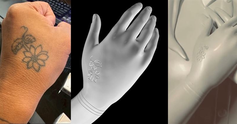 大S雕像也有刺青。(圖/翻攝自IG @chendao_lee)