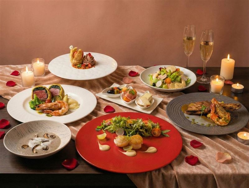 大地酒店推出情人節限定的「隱世情詩極致海陸饗宴」。（圖／飯店旅宿業者提供）