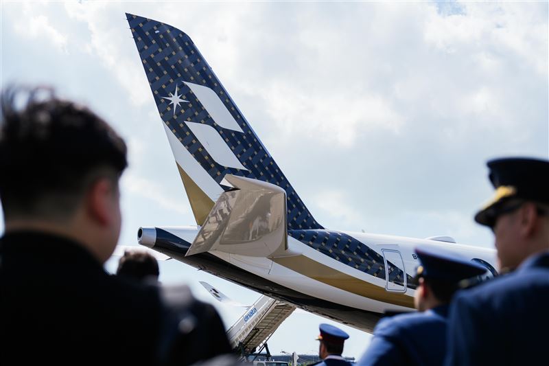 全台首架A350-1000亮相2026新加坡航展。（圖／星宇航空提供）