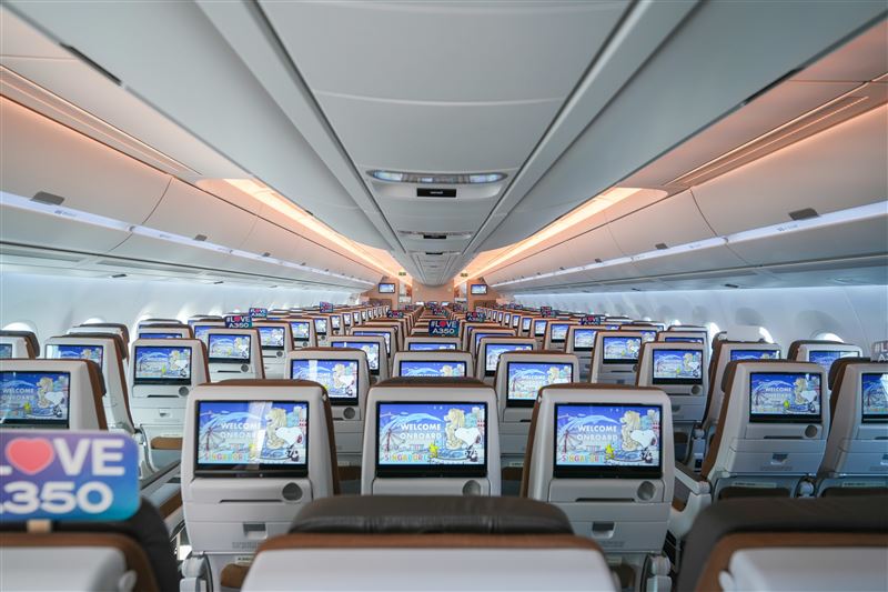 這也是星宇航空首度對外公開A350-1000 四艙等內裝。（圖／星宇航空提供）